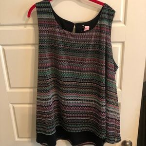 Like new Lane Bryant sleeveless printed top